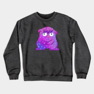 Cute Polka Dot Purple Monster Crewneck Sweatshirt